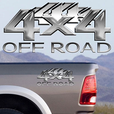4x4 Decals Full Color TDG006 (Style 102, Silver)