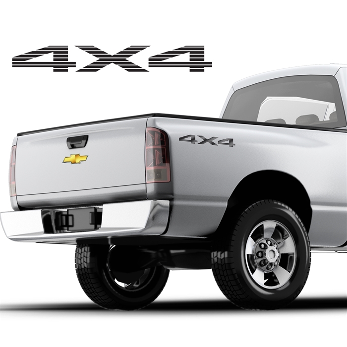 4x4 Decals Single Color DS-020