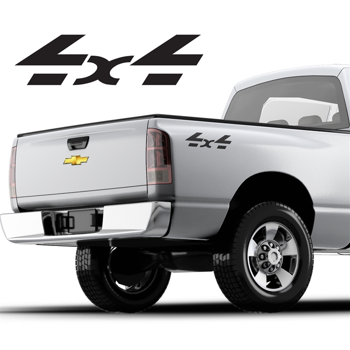 4x4 Decals Single Color DS-026