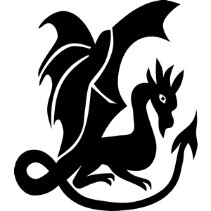 Winged  Dragon Decal 007