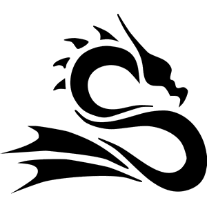 Silhouette Dragon Decal 018