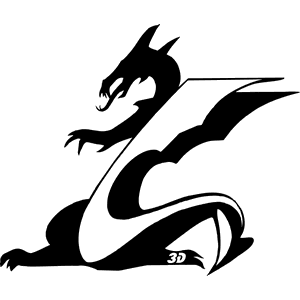 Stylized Winged Dragon Decal 023