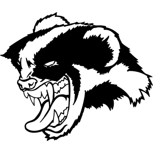 Badger Mascot Decal B020