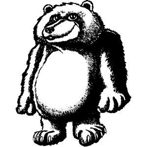 Bear Mascot Decal B034