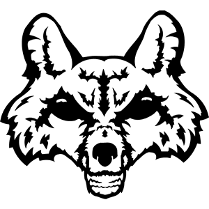 Wolf Mascot Decal B232