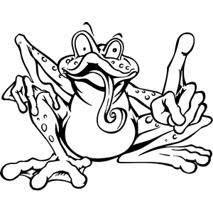 Frog Mascot Decal B237
