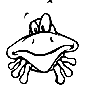 Frog Mascot Decal B238