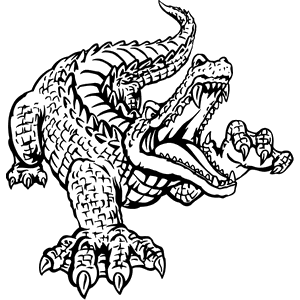Alligator Mascot Decal B239