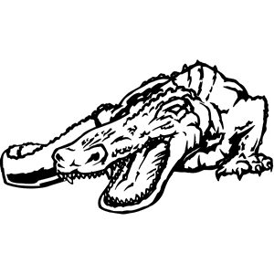 Alligator Mascot Decal B240