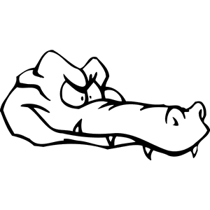 Alligator Mascot Decal B241