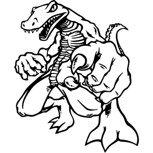 Alligator Mascot Decal B243
