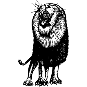 Lion Mascot Decal B314