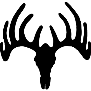 Whitetail Deer Head Skeleton Decal 042