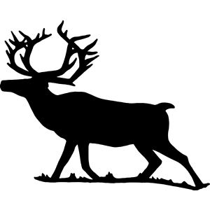 Caribou Deer with Rack Decal 192