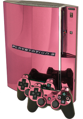 Pink Chrome PS3 Skin
