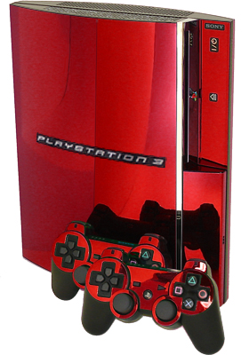 Red Chrome PS3 Skin