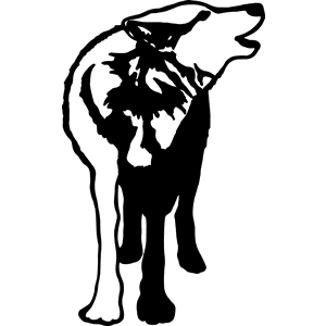 Wolf Howling Decal 063