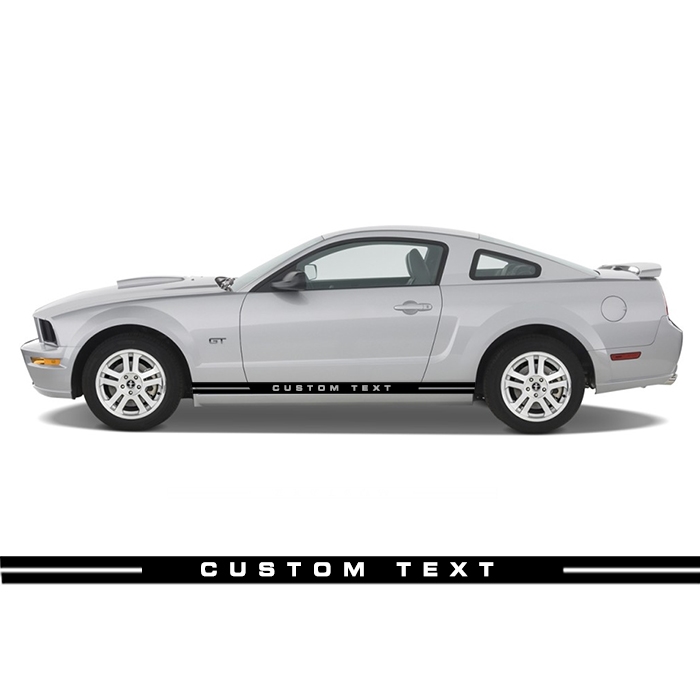 Ford Mustang Rocker Panel Door Side Stripes Decals RU strips both sides L and R