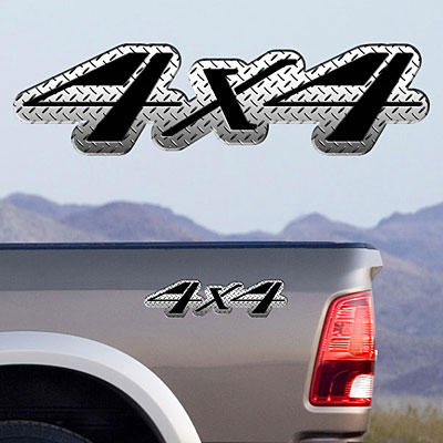 4x4 Color Full Color Decals TDG001 (Style 104, Red)