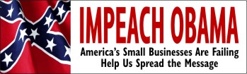 Impeach Obama (Confederate Flag) - Bumper Sticker