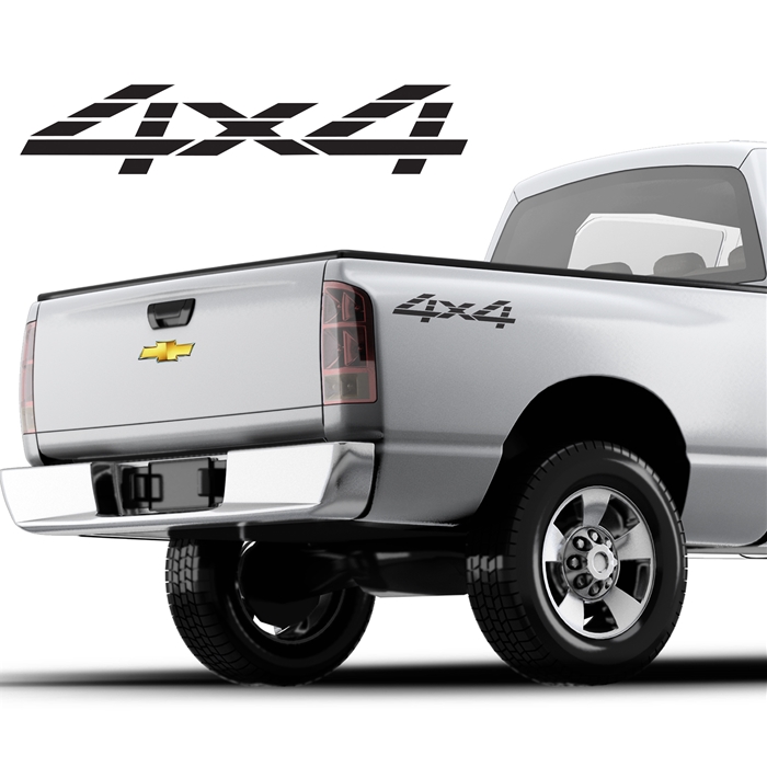 4x4 Lined Decal Single Color DS-004