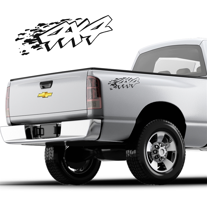 4x4 Decals Single Color DS-006