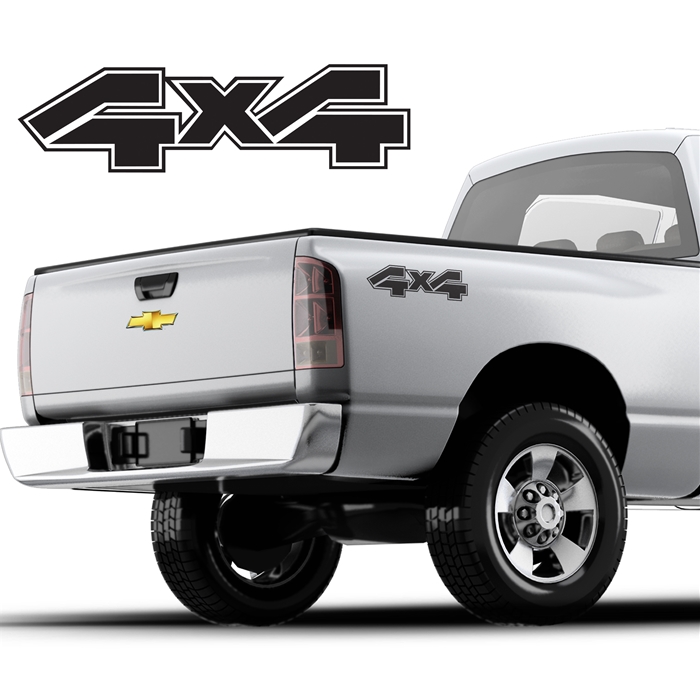 4x4 Decals Single Color DS-013
