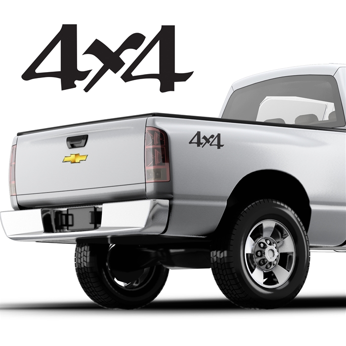 4x4 Decals Single Color DS-019