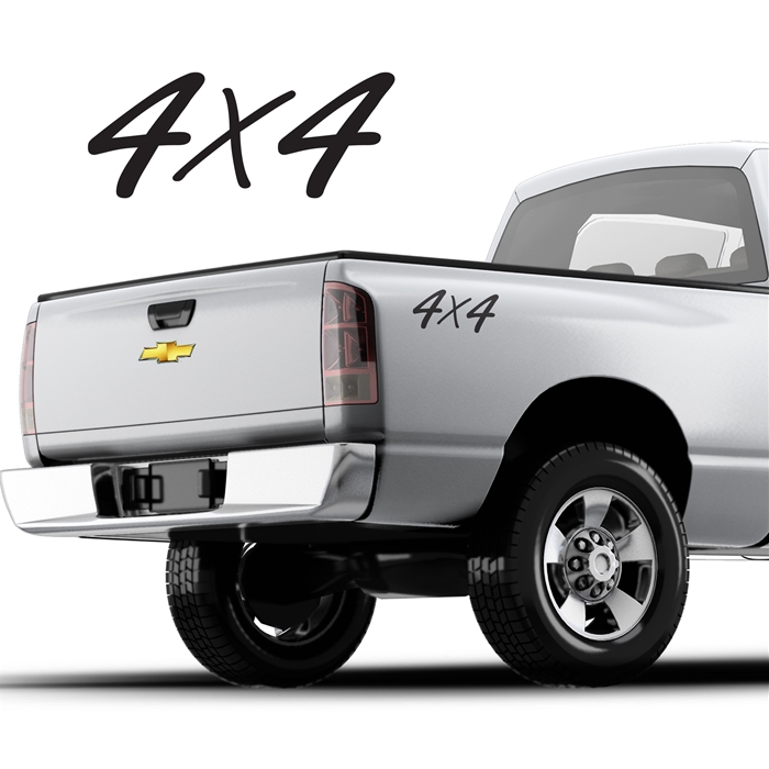 4x4 Decals Single Color DS-023