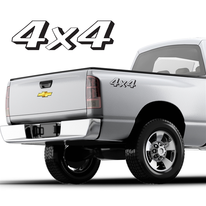 4x4 Decals Single Color DS-027