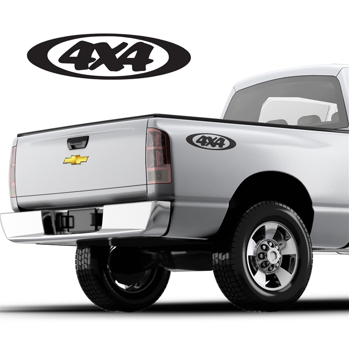 4x4 Decals Single Color DS-037