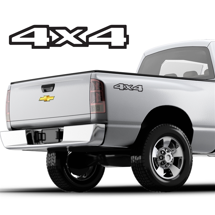 4x4 Decals Single Color DS-038