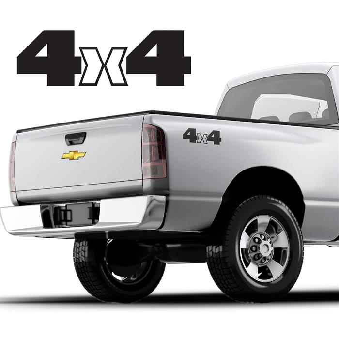 4x4 Decals Single Color DS-043