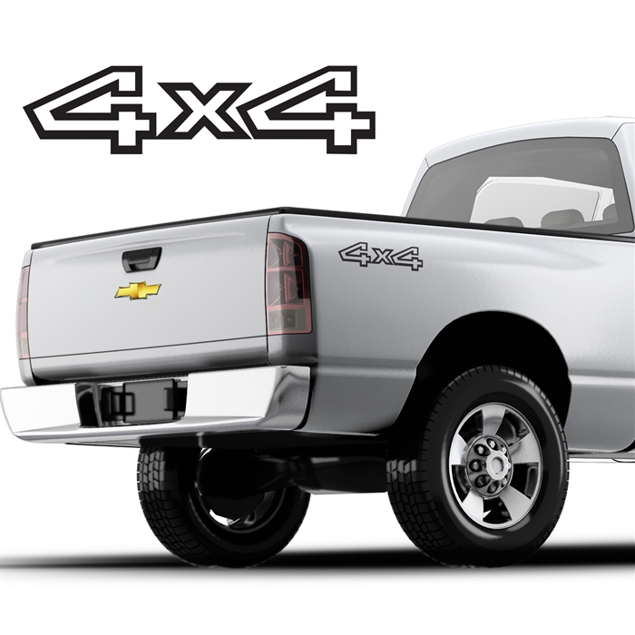 4x4 Decals Single Color DS-044