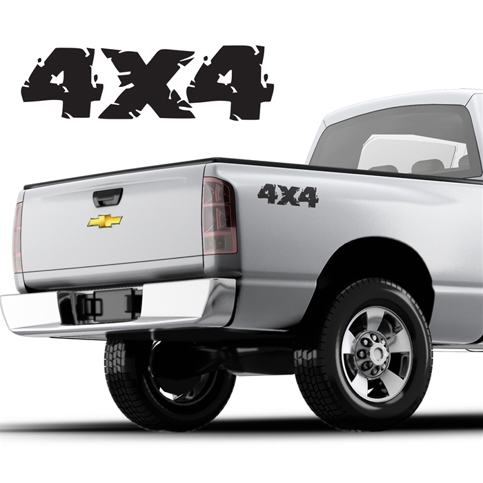 4x4 Decals Single Color DS-046