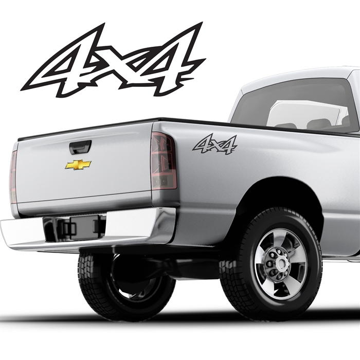4x4 Decals Single Color DS-047