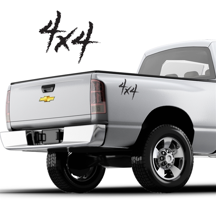 4x4 Decals Single Color DS-054