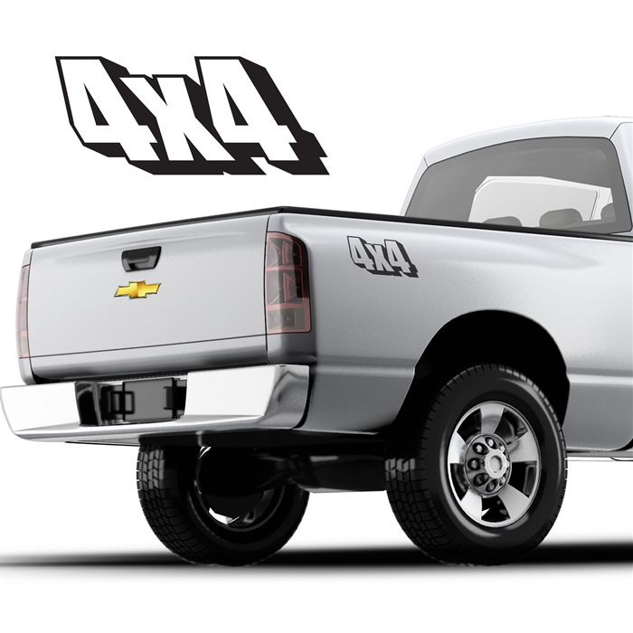 4x4 Decals Single Color DS-057
