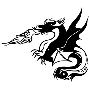 Fire-Breathing Dragon Decal 035