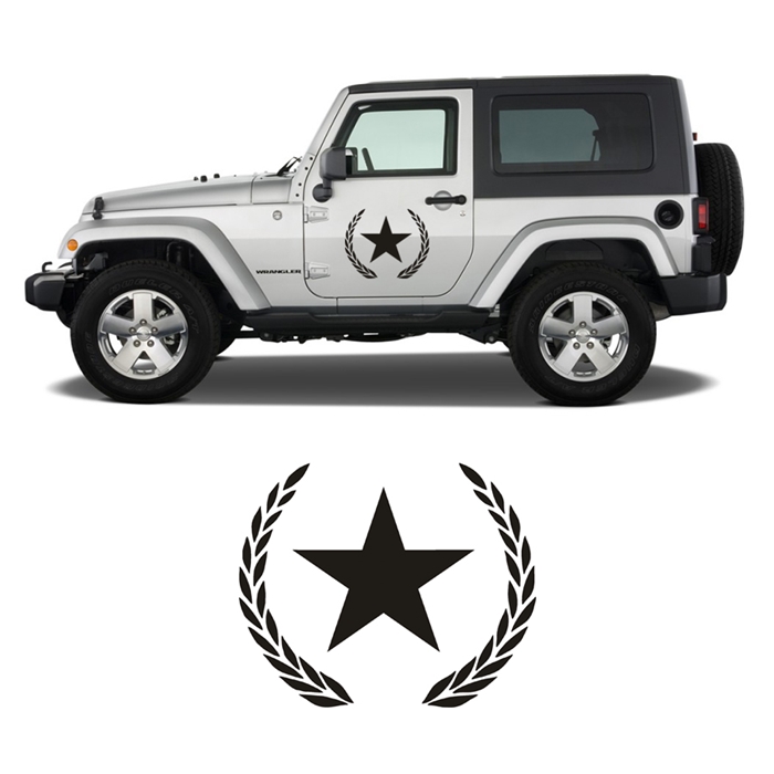 Pair of Jeep Stars with Crest
