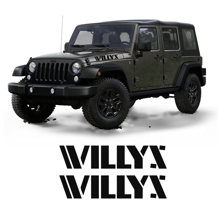 Jeep Willys Hood Retro Decal