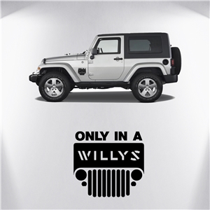 Only in a Willy&#39;s Retro Jeep Decal
