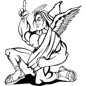 Angel Mascot Decal B004