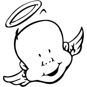 Angel Mascot Decal B006
