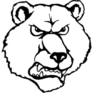 Bear Mascot Decal B038