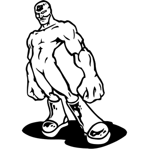 Man Standing Mascot Decal B042