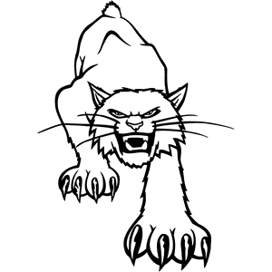 Wild Cat Mascot Decal B057