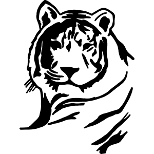 Tiger Cat Head Decal 006