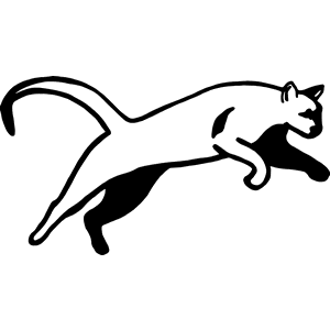 Mountain Cat Jumping Decal 012