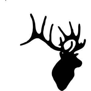 Mounted Elk Head Decal 044